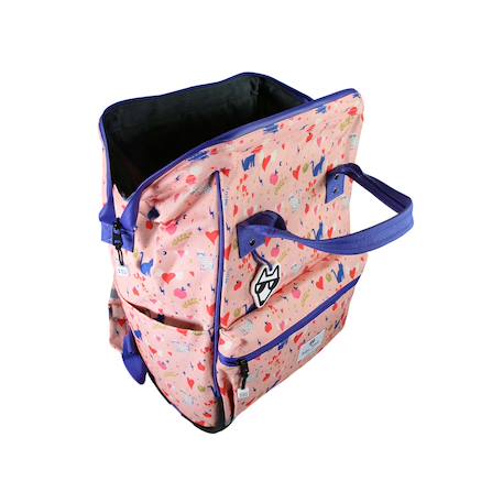 Sac à dos futé fille POL FOX Dream avec 1 grand compartiment –  CM1/CM2/collège – Rose à motifs colorés Multicolore 3 - vertbaudet enfant 