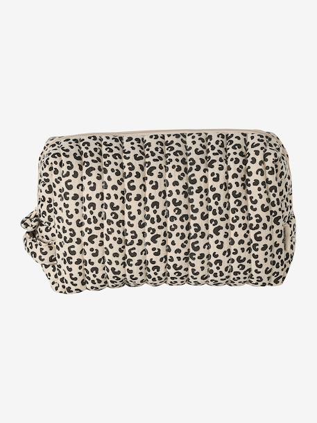 Trousse toilette Mama gaze coton beige imprimé+Mon coeur+Nuages 1 - vertbaudet enfant 