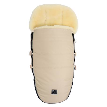 Chancelière pour poussette en peau d'agneau Love the Nature angora+Brown melange+massepain 12 - vertbaudet enfant 