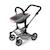Siège auto pour poupée avec adaptateur - gris-rose Gris et rose 3 - vertbaudet enfant 