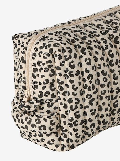 Trousse toilette Mama gaze coton beige imprimé+Mon coeur+Nuages 3 - vertbaudet enfant 