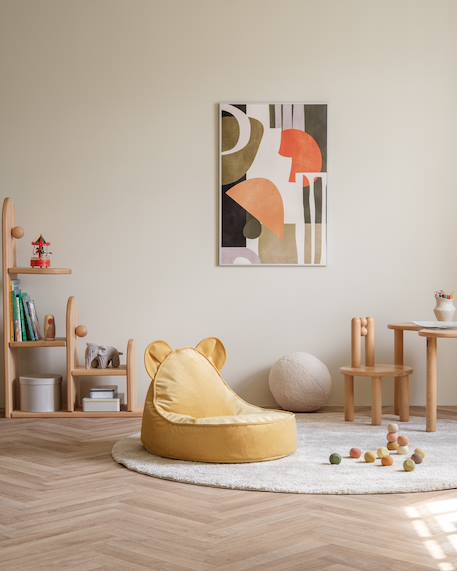 Pouf poire ours chambre enfant - fauteuil comfortable en velours Dusty beige+Misty green+Salted caramel 15 - vertbaudet enfant 