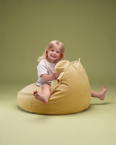 Pouf poire ours chambre enfant - fauteuil comfortable en velours Dusty beige+Misty green+Salted caramel 13 - vertbaudet enfant 