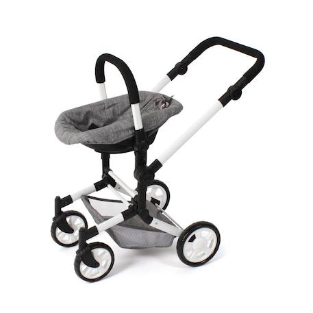 Siège auto pour poupée avec adaptateur jeans gris Gris 3 - vertbaudet enfant 