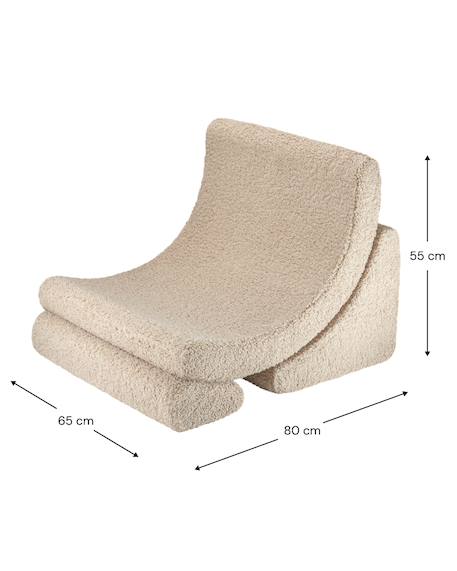Fauteuil de jeu enfant - pouf design lune en teddy Biscuit+Cream white+Guava+Matcha 3 - vertbaudet enfant 