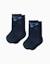 Pack de 2 paires de chaussettes hautes côtelées avec nœud Bleu foncé 1 - vertbaudet enfant 