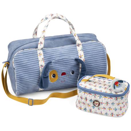 Sac week-end jules Bleu, jaune, blanc 2 - vertbaudet enfant 
