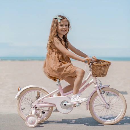 Vélo classique avec pédales de 4 à 7 ans Blanc+Crème+Rose 10 - vertbaudet enfant 