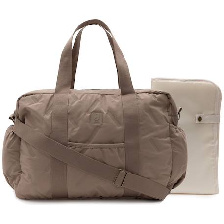 Sac à langer embossed lily sand Ecru+Marron 7 - vertbaudet enfant 