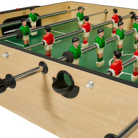 Kangui table de jeux 10 en 1 - baby-foot - billard - ping pong - hockey - bowling - cartes - structure bois - accessoires inclus Noir 6 - vertbaudet enfant 