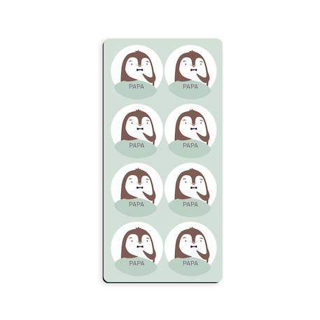 Magnet familial – organiser la semaine Maman rose+Papa vert+Papy/mamie bleu+Papy/mamie orange+Toute la famille 5 - vertbaudet enfant 