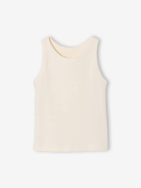 Fille-T-shirt, sous-pull-T-shirt-Débardeur fille en côtes 