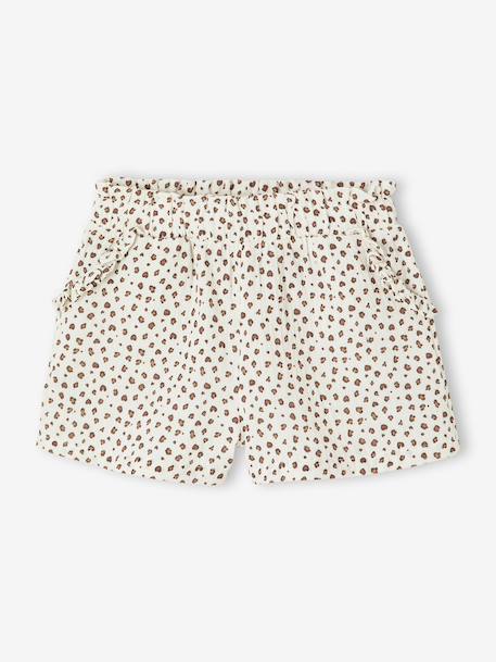 Fille-Short fille taille en gaze de coton