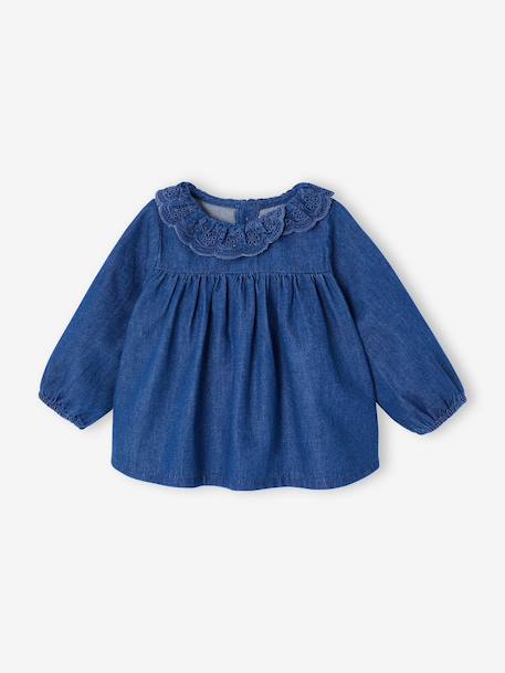 Bébé-T-shirt, sous-pull-Blouse bébé fille en denim