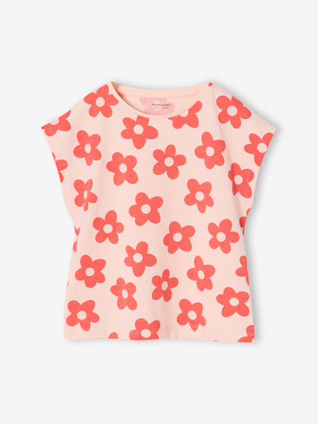 Lot de 3 tee-shirts fille fantaisie manches courtes bleu grisé+bleu pâle+rose poudré 16 - vertbaudet enfant 