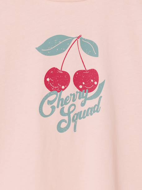 T-shirt fille imprimé manches longues écru+marine+rose pâle 10 - vertbaudet enfant 