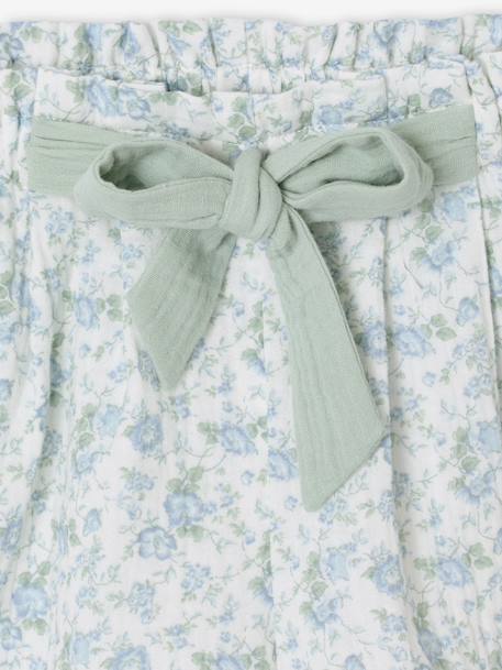 Short en gaze de coton fille bleu clair+blush 3 - vertbaudet enfant 