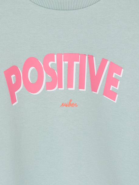 Sweat fille message positif rose pâle+vert d'eau 8 - vertbaudet enfant 