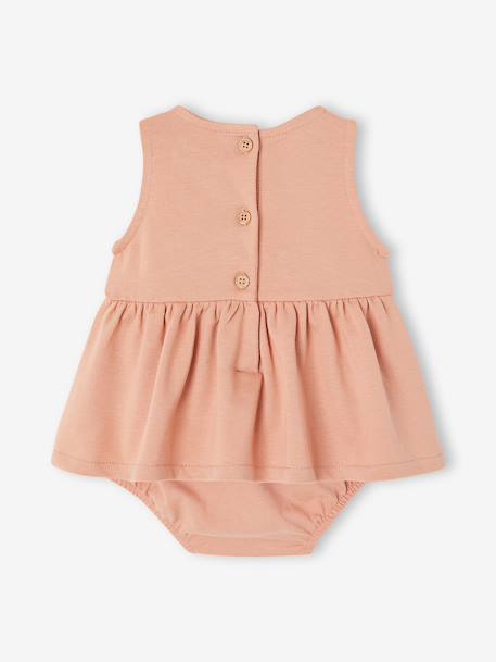 Robe bébé naissance avec body intégré vieux rose 2 - vertbaudet enfant 