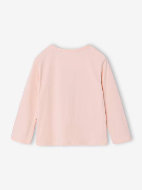 T-shirt fille imprimé manches longues écru+marine+rose pâle 9 - vertbaudet enfant 