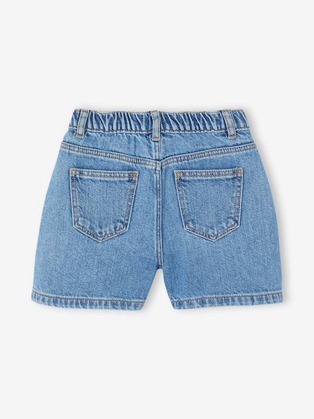 Short fille brodé bleu moyen+rose+vert sauge 3 - vertbaudet enfant 