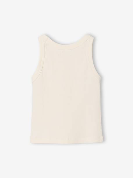 Débardeur fille en côtes écru+Imprimé léopard+rayé bleu+rose bonbon+vert sauge 2 - vertbaudet enfant 