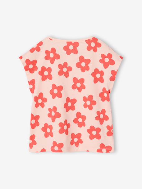 Lot de 3 tee-shirts fille fantaisie manches courtes bleu grisé+bleu pâle+rose poudré 19 - vertbaudet enfant 