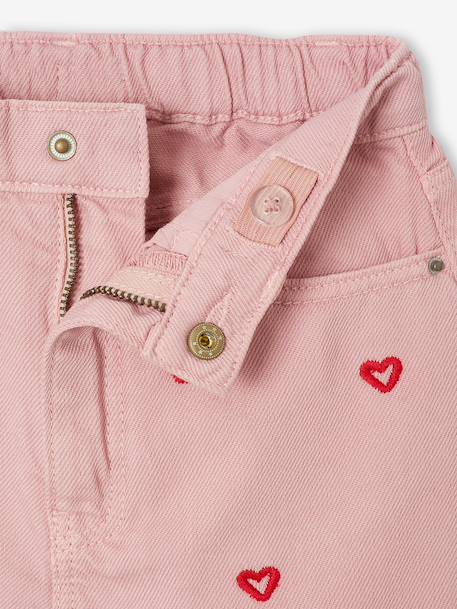 Short fille brodé bleu moyen+rose+vert sauge 11 - vertbaudet enfant 
