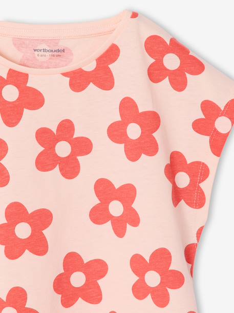 Lot de 3 tee-shirts fille fantaisie manches courtes bleu grisé+bleu pâle+rose poudré 20 - vertbaudet enfant 
