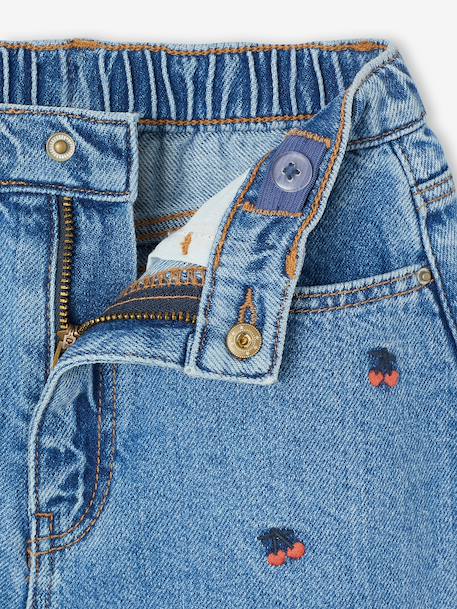 Short fille brodé bleu moyen+rose+vert sauge 4 - vertbaudet enfant 