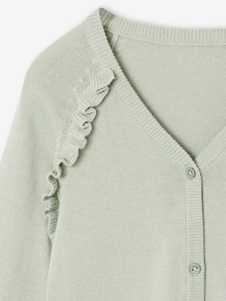Gilet fille à volants cérémonie beige doré+écru+rose pâle+vert 12 - vertbaudet enfant 