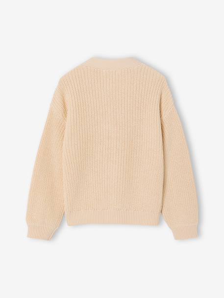 Gilet fille en côte perlée rose+vanille 7 - vertbaudet enfant 