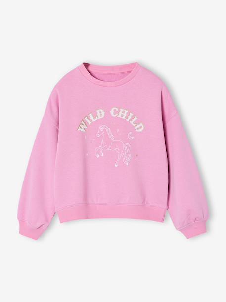 Sweat fille manches longues mauve 2 - vertbaudet enfant 