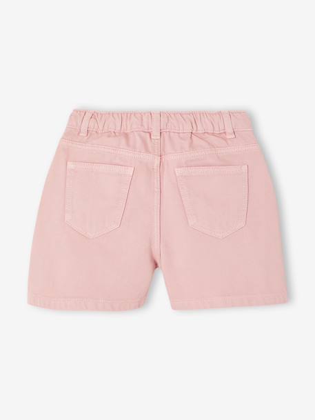 Short fille brodé bleu moyen+rose+vert sauge 10 - vertbaudet enfant 