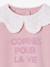 Sweat fille col claudine broderie anglaise écru+gris chiné+mauve+rose pâle+rouge 13 - vertbaudet enfant 