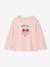 T-shirt fille imprimé manches longues écru+marine+rose pâle 8 - vertbaudet enfant 