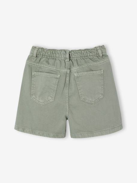 Short fille brodé bleu moyen+rose+vert sauge 14 - vertbaudet enfant 