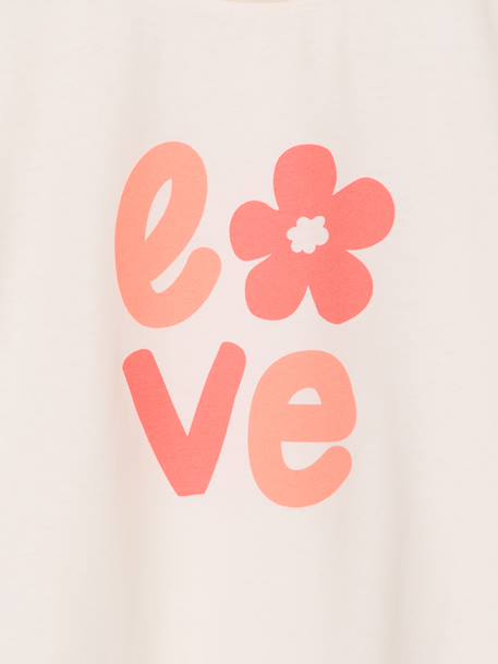 Lot de 3 tee-shirts fille fantaisie manches courtes bleu grisé+bleu pâle+rose poudré 21 - vertbaudet enfant 