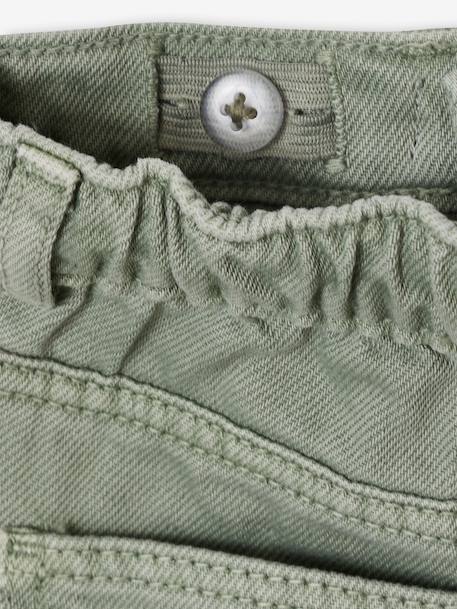 Short fille brodé bleu moyen+rose+vert sauge 15 - vertbaudet enfant 
