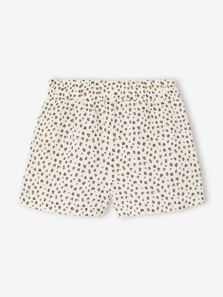 Short fille taille en gaze de coton beige+bleu pâle+rose+vert sauge 2 - vertbaudet enfant 