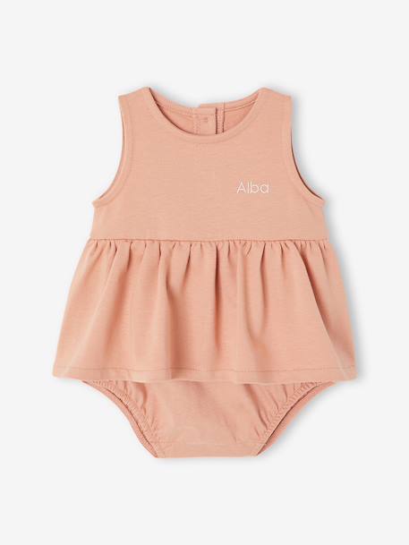 Robe bébé naissance avec body intégré vieux rose 6 - vertbaudet enfant 