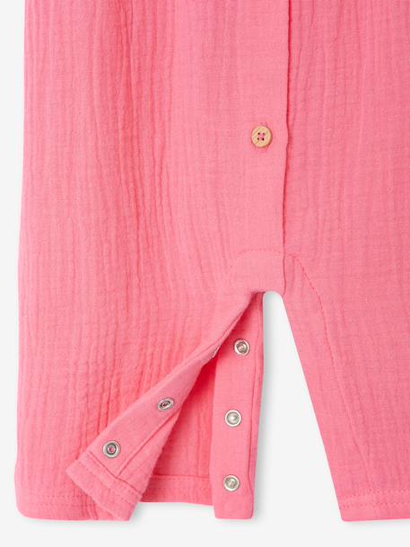 Combinaison bébé fille en gaze de coton rose 7 - vertbaudet enfant 