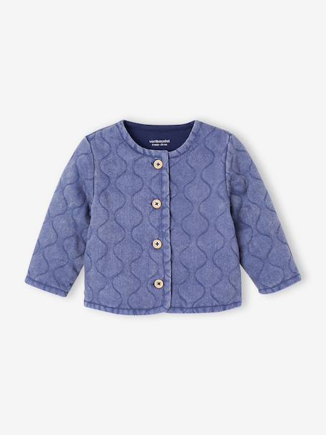 Bébé-Pull, gilet, sweat-Veste bébé fille en denim personnalisable