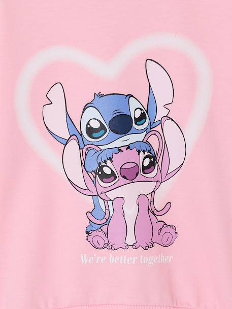Sweat fille Lilo & Stitch rose 3 - vertbaudet enfant 