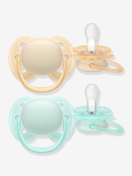Lot de 2 sucettes ultra soft 0-6 mois forest friends bleu+bleu imprimé 4 - vertbaudet enfant 