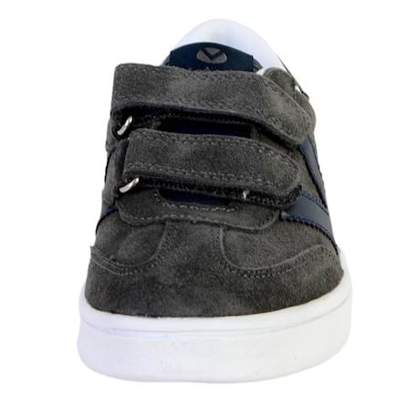 Baskets basses  à scratch  velours Gris 4 - vertbaudet enfant 