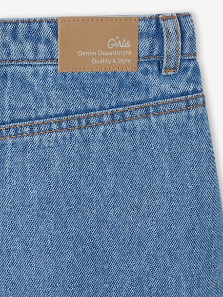Jupe fille en jean avec broderie bleu moyen 4 - vertbaudet enfant 