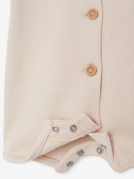 Combinaison bébé maille nid d’abeille personnalisable argile 4 - vertbaudet enfant 