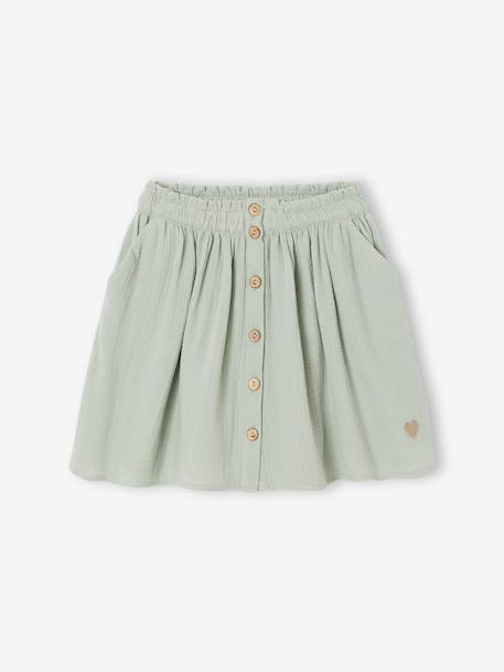 Fille-Jupe fille en gaze de coton 