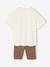 Ensemble fille léopard T-shirt et cycliste sport écru 4 - vertbaudet enfant 